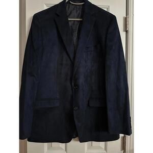 Lauren Ralph Lauren Men Navy Poly Blend Natural Stretch Soft Tou Sport Coat 44L